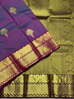 Load image into Gallery viewer, Classic Jam Purple &amp; Plum 2gm Zari Kanchipuram Handloom Silk Saree SS25986

