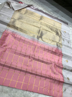 Load image into Gallery viewer, Classic Pink &amp; Grey 2gm Zari Kanchipuram Handloom Silk Saree SS25931

