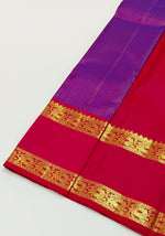 Load image into Gallery viewer, Classic Magenta &amp; Rani Pink 2gm Zari Vaira Oosi Elegance Kanchipuram Handloom Silk Saree SS25335
