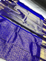 Load image into Gallery viewer, Classic Royal Blue 2gm Zari Bridal Elegance Kanchipuram Handloom Silk Saree SS25981
