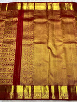 Load image into Gallery viewer, Classic Brick Red 2gm Zari Bridal Elegance Kanchipuram Handloom Silk Saree SS25369
