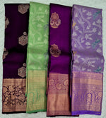 Load image into Gallery viewer, Classic Lavender Meenakari Elegance Kanchipuram Handloom Silk Saree SS27713
