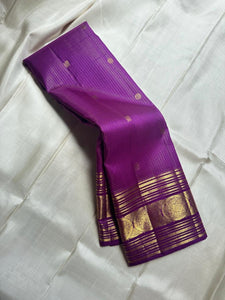 Classic Bright Vadamalli Purple Elegance Kanchipuram Handloom Silk Saree SS25403