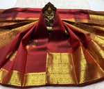 Load image into Gallery viewer, Classic Brick Orange 2gm Zari Bridal Elegance Kanchipuram Handloom Silk Saree SS25566
