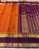 Load image into Gallery viewer, Classic Burnt Orange &amp; Vadamalli 2gm Zari Elegance Kanchipuram Handloom Silk Saree SS27536
