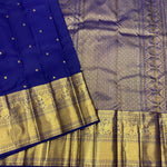 Load image into Gallery viewer, Classic Navy Blue 1gm Vintage Kanchipuram Handloom Silk Saree SS26277
