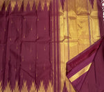 Load image into Gallery viewer, Classic Garnet Red 1gm Zari Temple Border Elegance Kanchipuram Handloom Silk Saree SS28640
