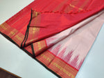 Load image into Gallery viewer, Classic Pastel Peach &amp; Orange Elegance Kanchipuram Silk Saree SS23833
