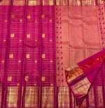 Load image into Gallery viewer, Classic Cerise Pink 2gm Zari Bridal Elegance Kanchipuram Handloom Silk Saree SS24717
