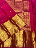 Load image into Gallery viewer, Classic Magenta Pink 2gm Zari Bridal Elegance Kanchipuram Handloom Silk Saree SS25368
