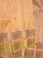 Load image into Gallery viewer, Classic Peach Beige 2gm Zari Elegance Kanchipuram Handloom Silk Saree SS28286

