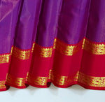 Load image into Gallery viewer, Classic Magenta &amp; Rani Pink 2gm Zari Vaira Oosi Elegance Kanchipuram Handloom Silk Saree SS25335
