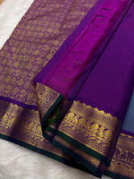 Load image into Gallery viewer, Classic Airforce Blue &amp; Fuchsia Pink Elegance Kanchipuram Handloom Silk Saree SS25401

