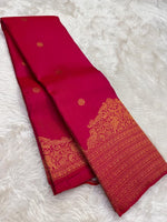 Load image into Gallery viewer, Classic Deep Pink Bridal Elegance Kanchipuram Handloom Silk Saree SS27240
