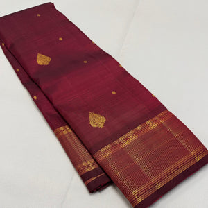 Classic Maroon 1gm Zari Elegance Kanchipuram Handloom Silk Saree SS24770