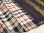 Load image into Gallery viewer, Classic Burberry Checks 1gm Elegance Kanchipuram Handloom Silk Saree SS27555
