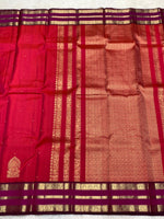 Load image into Gallery viewer, Classic Red Pink &amp; Berry Wine 2gm Zari Brocade Bridal Elegance Kanchipuram Handloom Silk Saree SS27040

