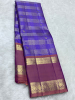 Load image into Gallery viewer, Classic Lavender &amp; Mauve 2gm Zari Bridal Elegance Kanchipuram Handloom Silk Saree SS27505
