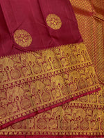 Load image into Gallery viewer, Classic Maroon 2gm Zari Bridal Elegance Kanchipuram Handloom Silk Saree SS24519
