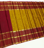 Load image into Gallery viewer, Classic Mustard &amp; Maroon 2gm Zari Vaira Oosi Elegance Kanchipuram Handloom Silk Saree SS25336
