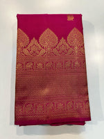 Load image into Gallery viewer, Classic Dark Pink Bridal Elegance Kanchipuram Handloom Silk Saree SS24503
