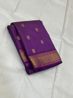 Load image into Gallery viewer, Classic Purple Jam 1gm Zari Elegance Kanchipuram Handloom Silk Saree SS24453
