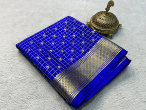 Classic Robin Blue Elegance Mysore Silk Saree SS24636