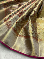 Load image into Gallery viewer, Classic Gold 2gm Zari Bridal Elegance Kanchipuram Handloom Silk Saree SS25366
