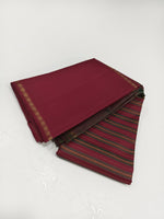 Load image into Gallery viewer, Classic Ruby Pink &amp; Brownish Green 2gm Zari Vintage Elegance Kanchipuram Handloom Silk Saree SS25262
