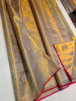 Load image into Gallery viewer, Classic Mauve Tint Bridal Elegance Tissue Kanchipuram Handloom Silk Saree SS27990
