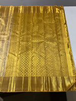 Load image into Gallery viewer, Classic Gold &amp; Silver 1gm Zari Bridal Elegance Kanchipuram Handloom Silk Saree SS25952
