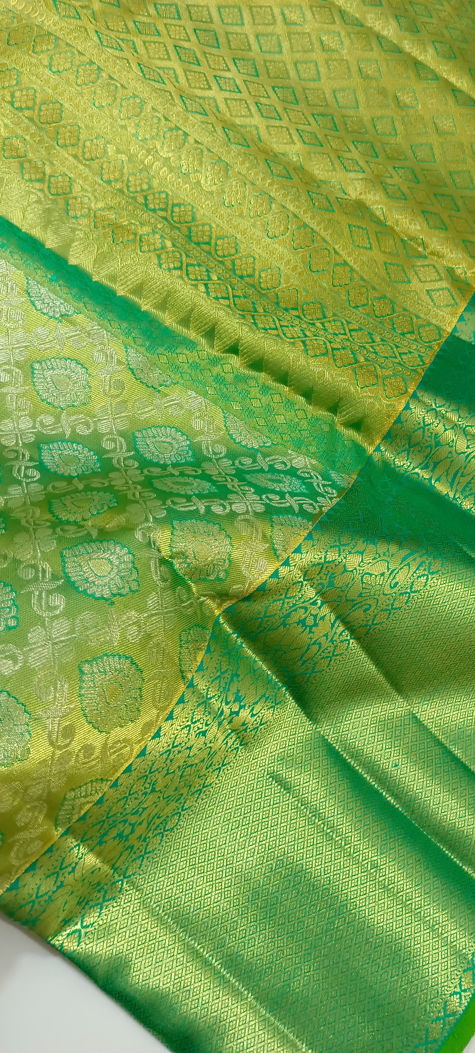 Classic Sea Green Elegance Kanchipuram Handloom Silk Saree SS24818