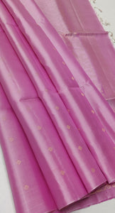 Classic Baby Pink Double Warp Elegance Handloom Soft Silk Saree SS26401