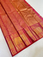Load image into Gallery viewer, Classic Pink Bridal Elegance Kanchipuram Tissue Handloom Silk Saree SS25273
