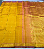 Load image into Gallery viewer, Classic Mustard Yellow 2gm Zari Kanchipuram Handloom Silk Saree SS26211
