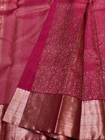 Load image into Gallery viewer, Classic Ruby Pink 2gm Antique Zari Bridal Elegance Kanchipuram Handloom Silk Saree SS25324
