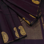 Load image into Gallery viewer, Classic Plum 2gm Zari Elegance Kanchipuram Handloom Silk Saree SS27076
