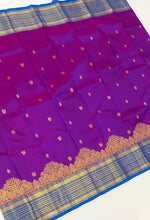 Load image into Gallery viewer, Classic Vadamalli &amp; Azure Blue Kanchipuram Handloom Silk Saree SS25927
