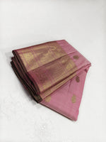 Load image into Gallery viewer, Classic Pastel Pink 2gm Zari Bridal Elegance Kanchipuram Handloom Silk Saree SS25223
