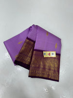 Load image into Gallery viewer, Classic Lavender &amp; Jam Plum 2gm Zari Bridal Elegance Kanchipuram Handloom Silk Saree SS23794
