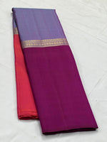 Load image into Gallery viewer, Classic Lavender &amp; Plum Kanchipuram Handloom Silk Saree SS25582
