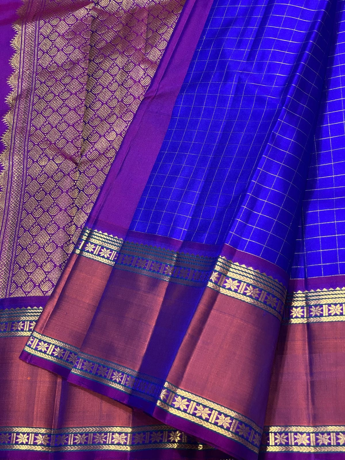 Classic Robin Blue & Pastel Nude Pink 2gm Zari Kanchipuram Handloom Silk Saree SS26246