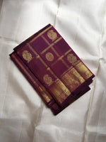 Load image into Gallery viewer, Classic Wine Red Bridal Elegance Kanchipuram Handloom Silk Saree SS27863
