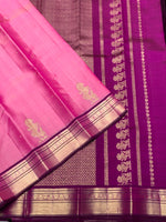 Load image into Gallery viewer, Classic Onion Pink &amp; Fuchsia 2gm Zari Elegance Kanchipuram Handloom Silk Saree SS27041
