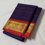 Load image into Gallery viewer, Classic Deep Violet &amp; Burnt Orange 2gm Zari Vintage Elegance Kanchipuram Handloom Silk Saree SS28236
