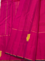 Load image into Gallery viewer, Classic Ruby Pink 2gm Zari Elegance Kanchipuram Handloom Silk Saree SS28565

