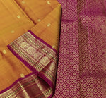 Load image into Gallery viewer, Classic Mango Yellow &amp; Ruby Pink 2gm Zari Korvai Elegance Kanchipuram Handloom Silk Saree SS23660
