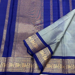 Load image into Gallery viewer, Classic Grey &amp; Royal Blue Elegance Kanchipuram Handloom Silk Saree SS24459
