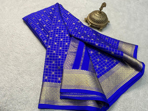 Classic Robin Blue Elegance Mysore Silk Saree SS24636