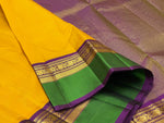 Load image into Gallery viewer, Classic Golden Yellow 1gm Zari Elegance Kanchipuram Handloom Silk Saree SS24085
